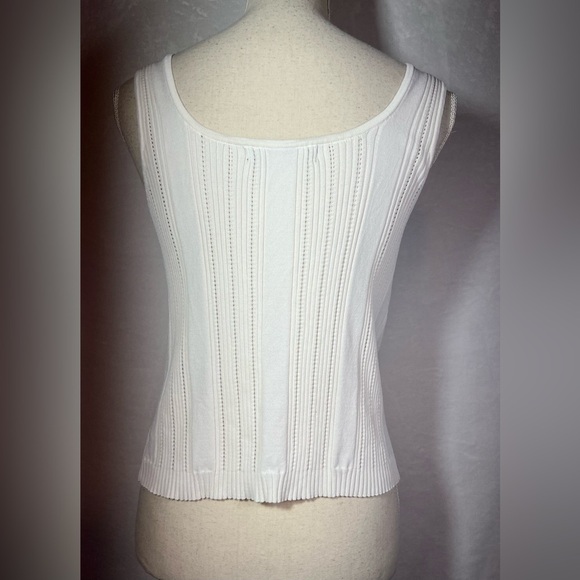 89th & Madison Off-White Tank Sweater Women’s Size Small - Picture 4 of 7